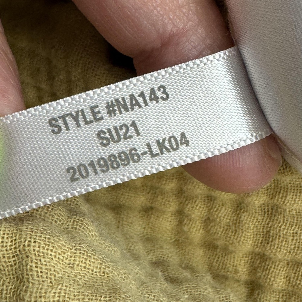 Madewell Pants Women's Medium Yellow Cotton Gauze Pull On Relaxed Cropped SU21 - Picture 15 of 15